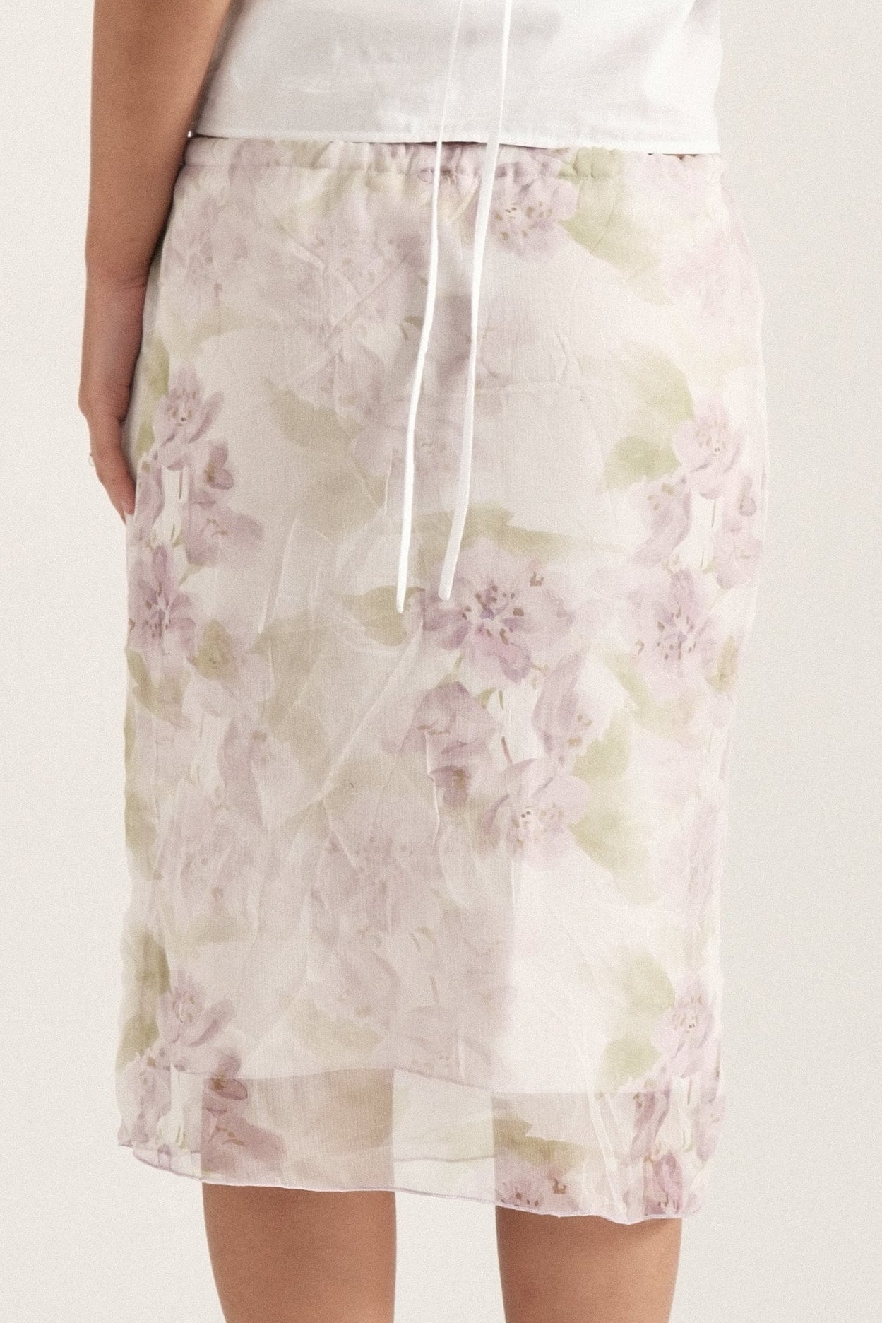 Lilac Midi Spring Skirt