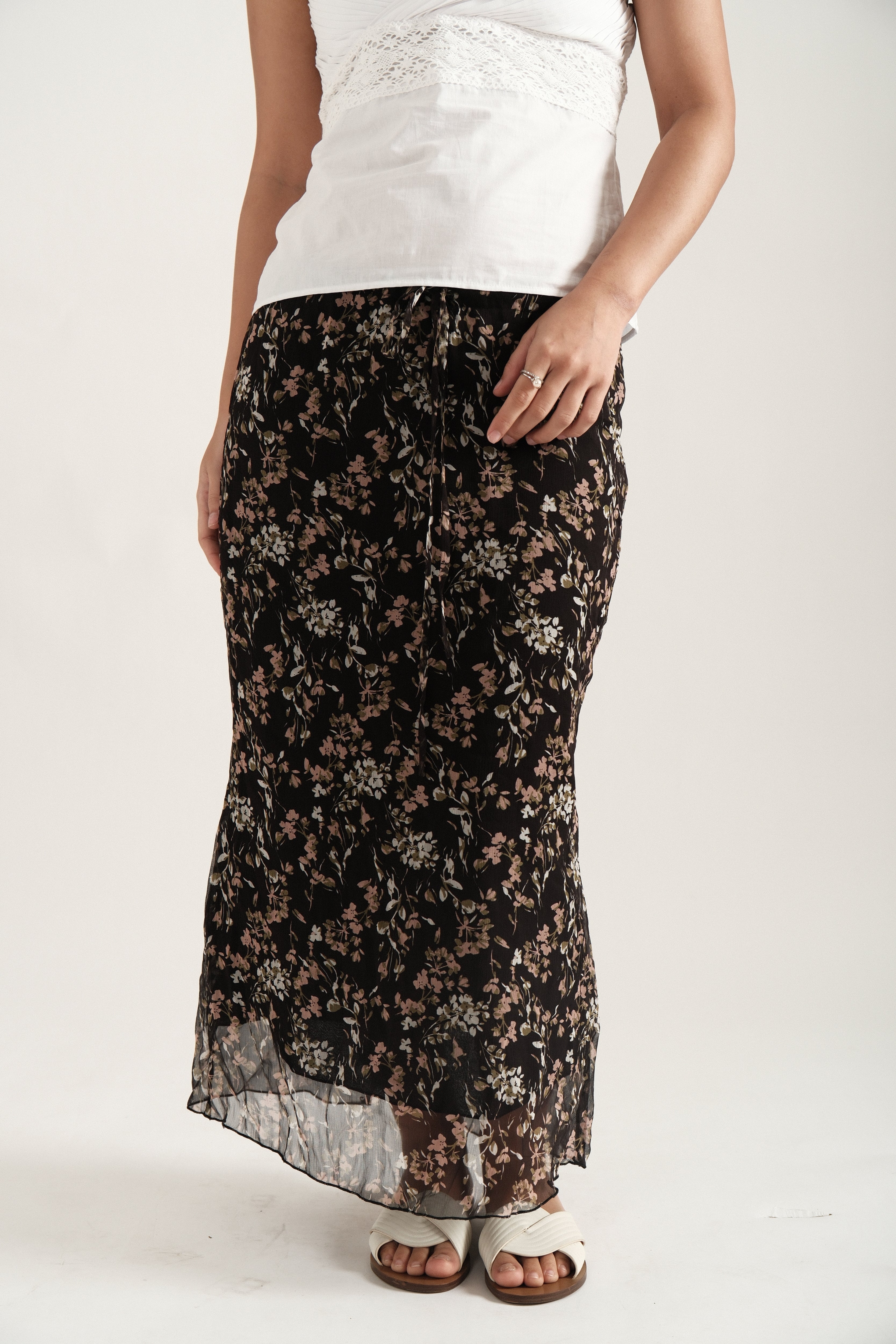 Black Maxi Spring Skirt