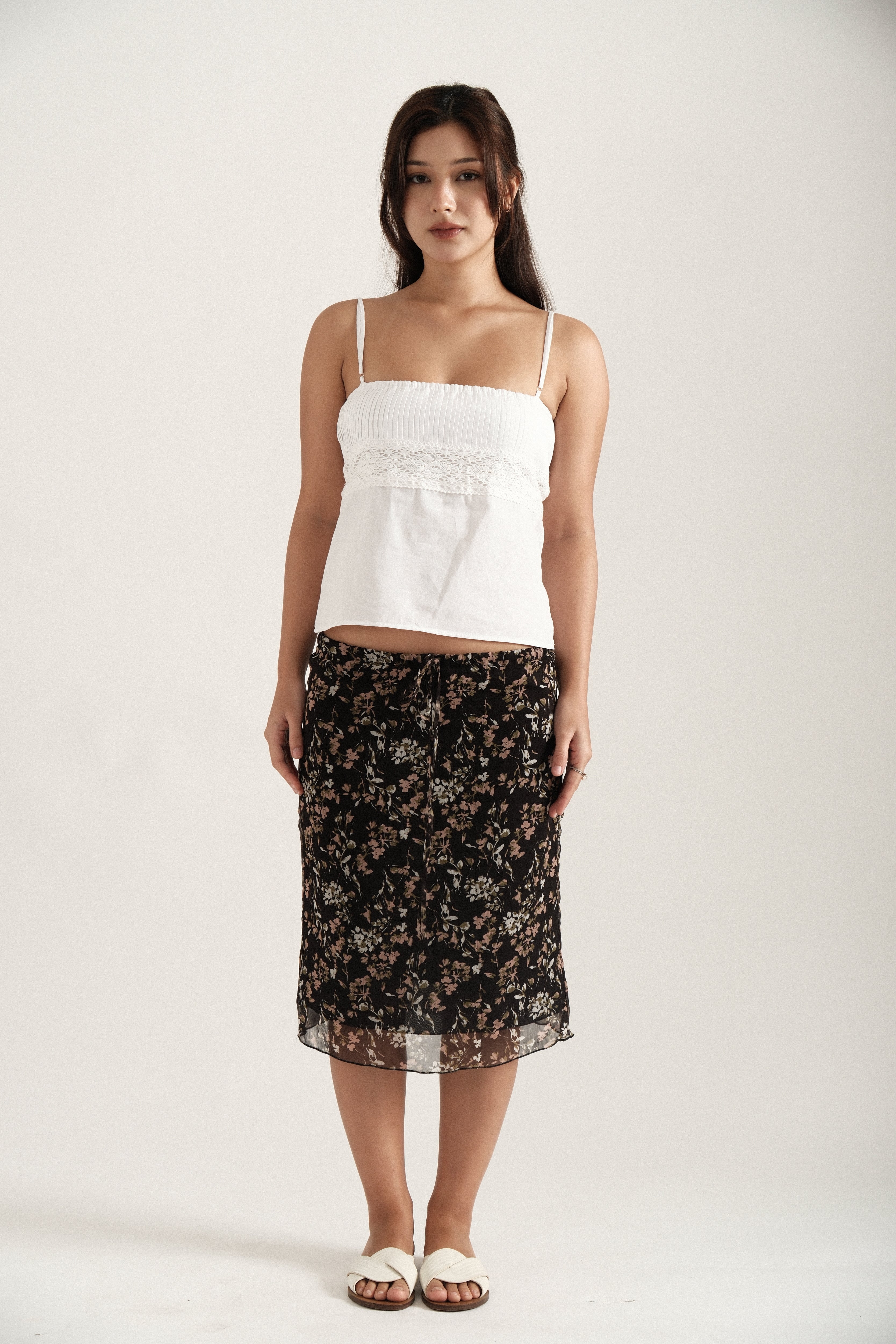 Black Midi Spring Skirt