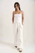 White Eyelet Pants