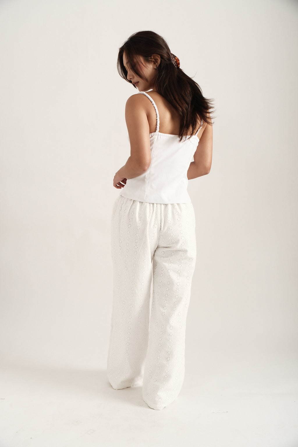 White Eyelet Pants