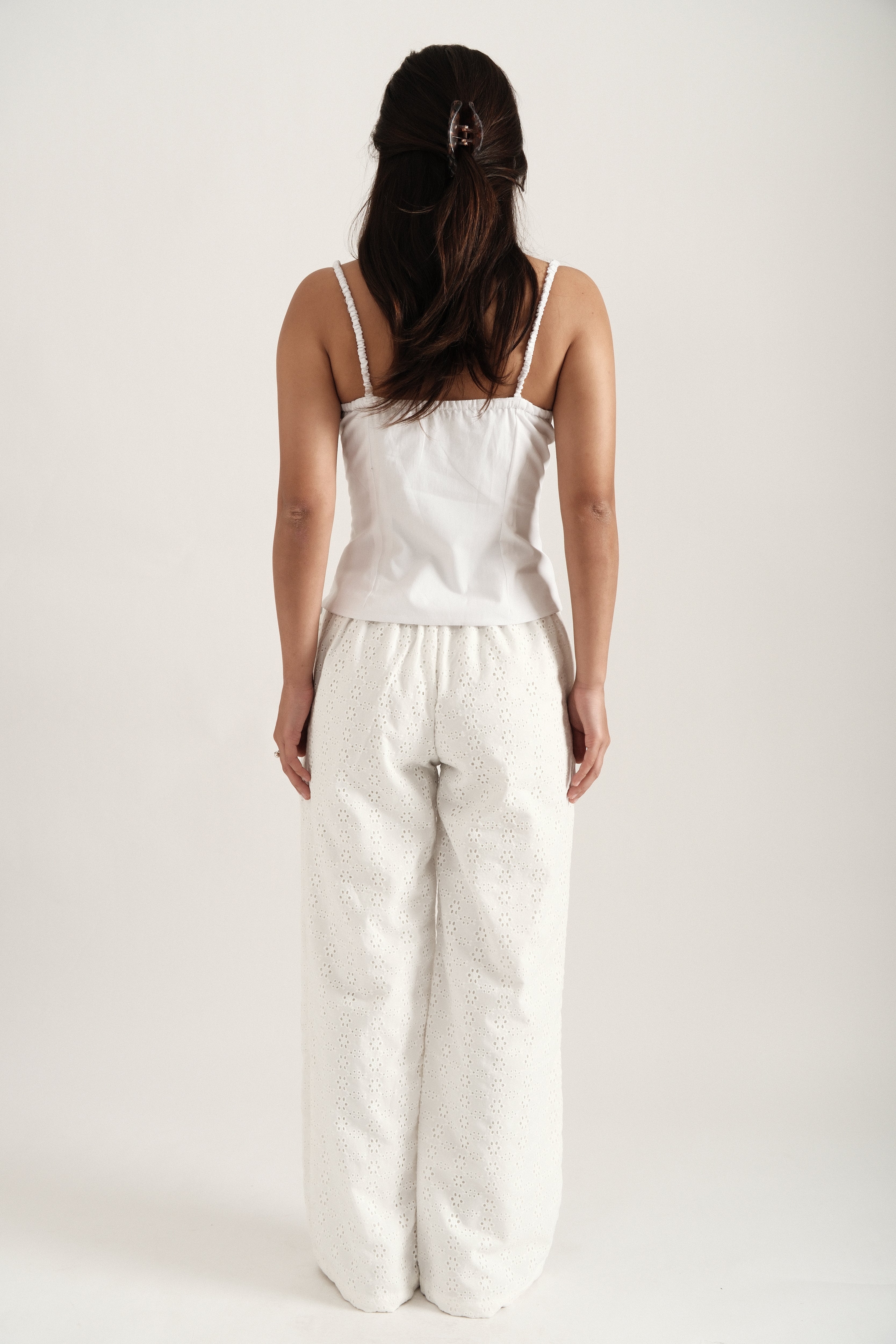 White Eyelet Pants