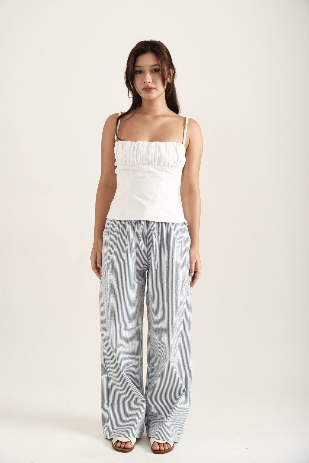Blue Striped Pants