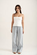 Blue Striped Pants