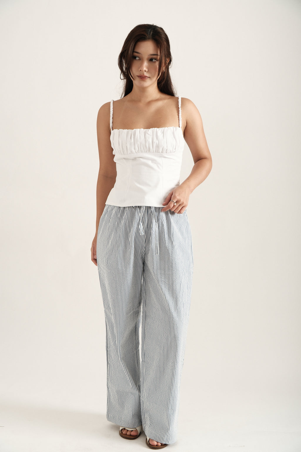Blue Striped Pants