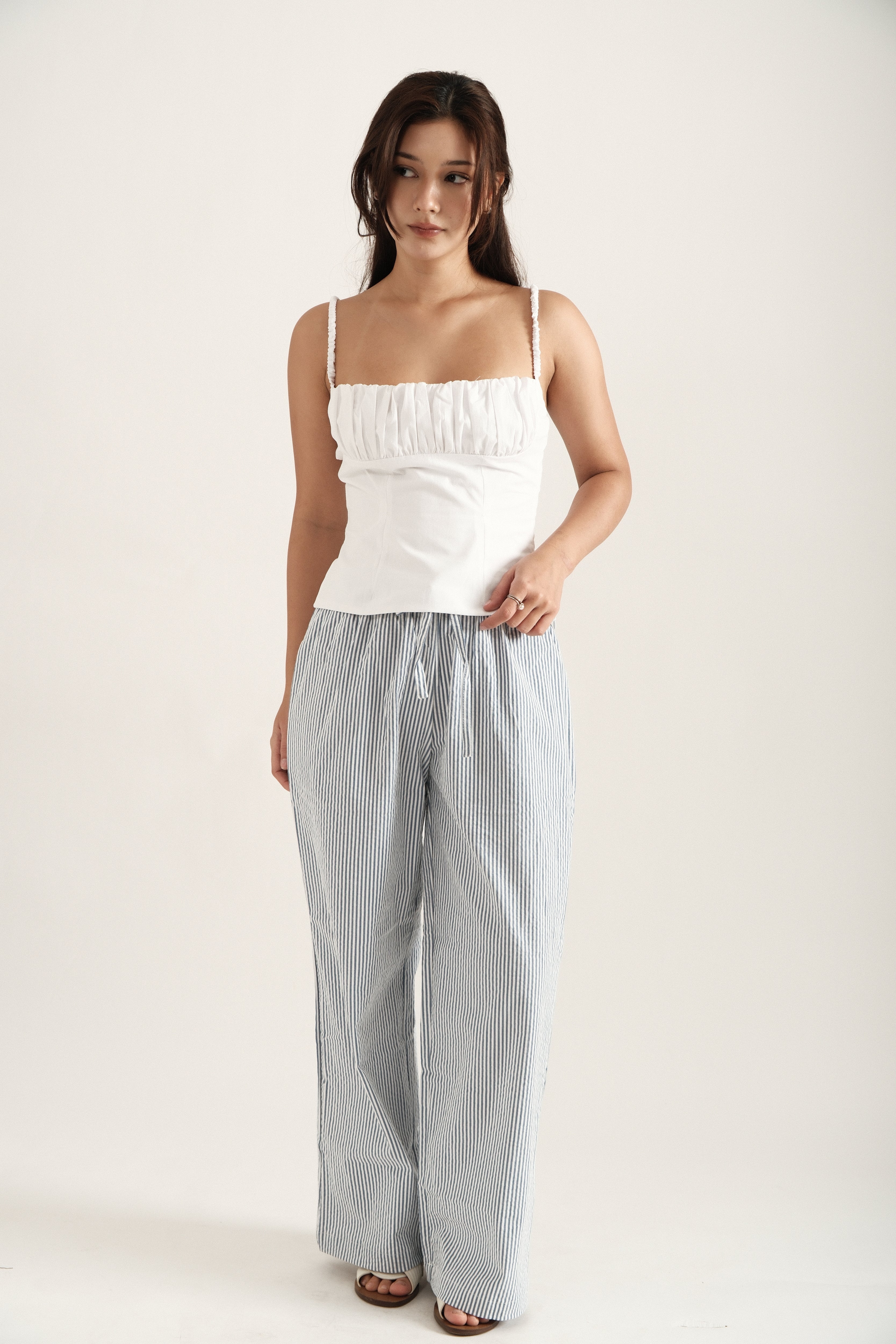 Blue Striped Pants