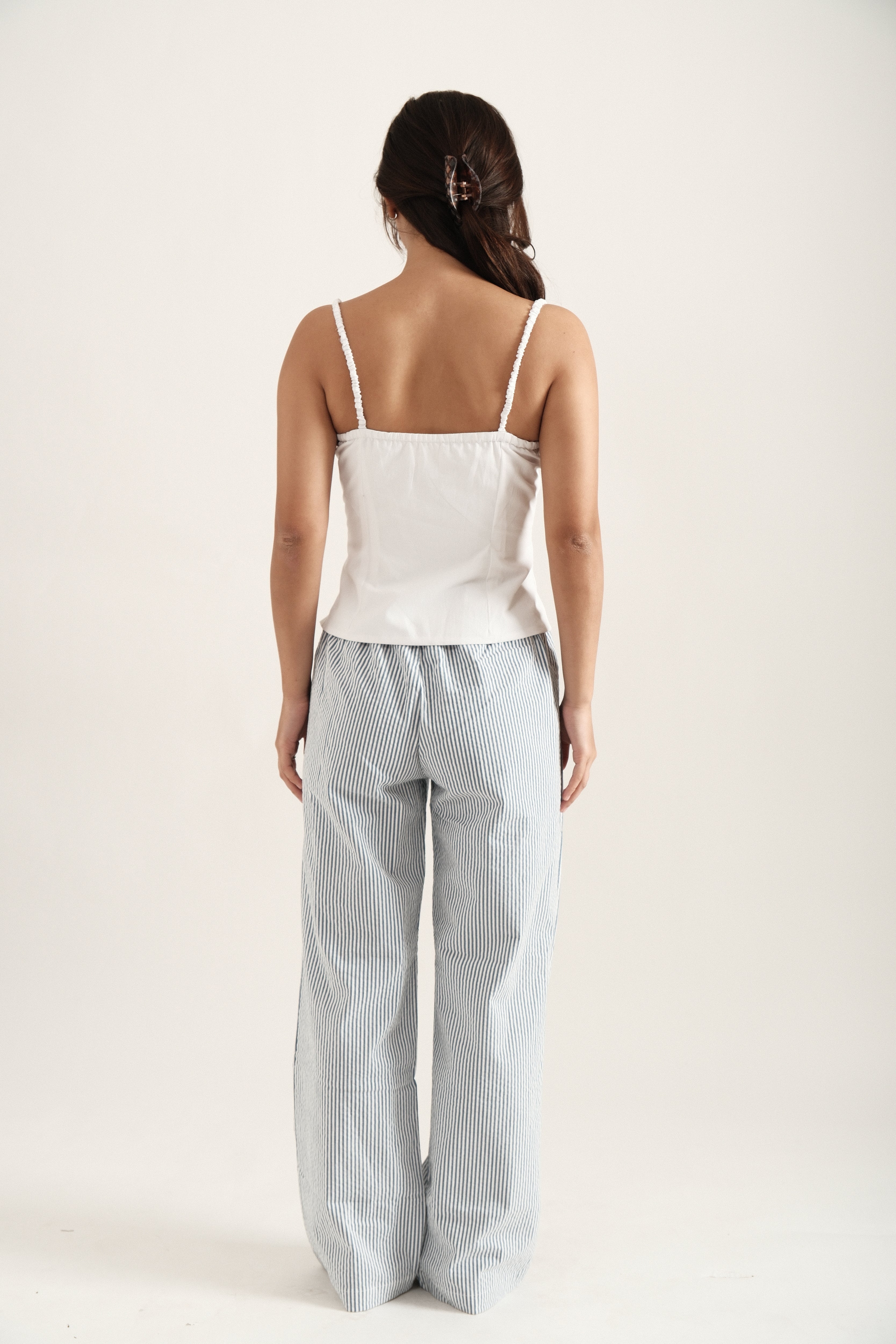 Blue Striped Pants
