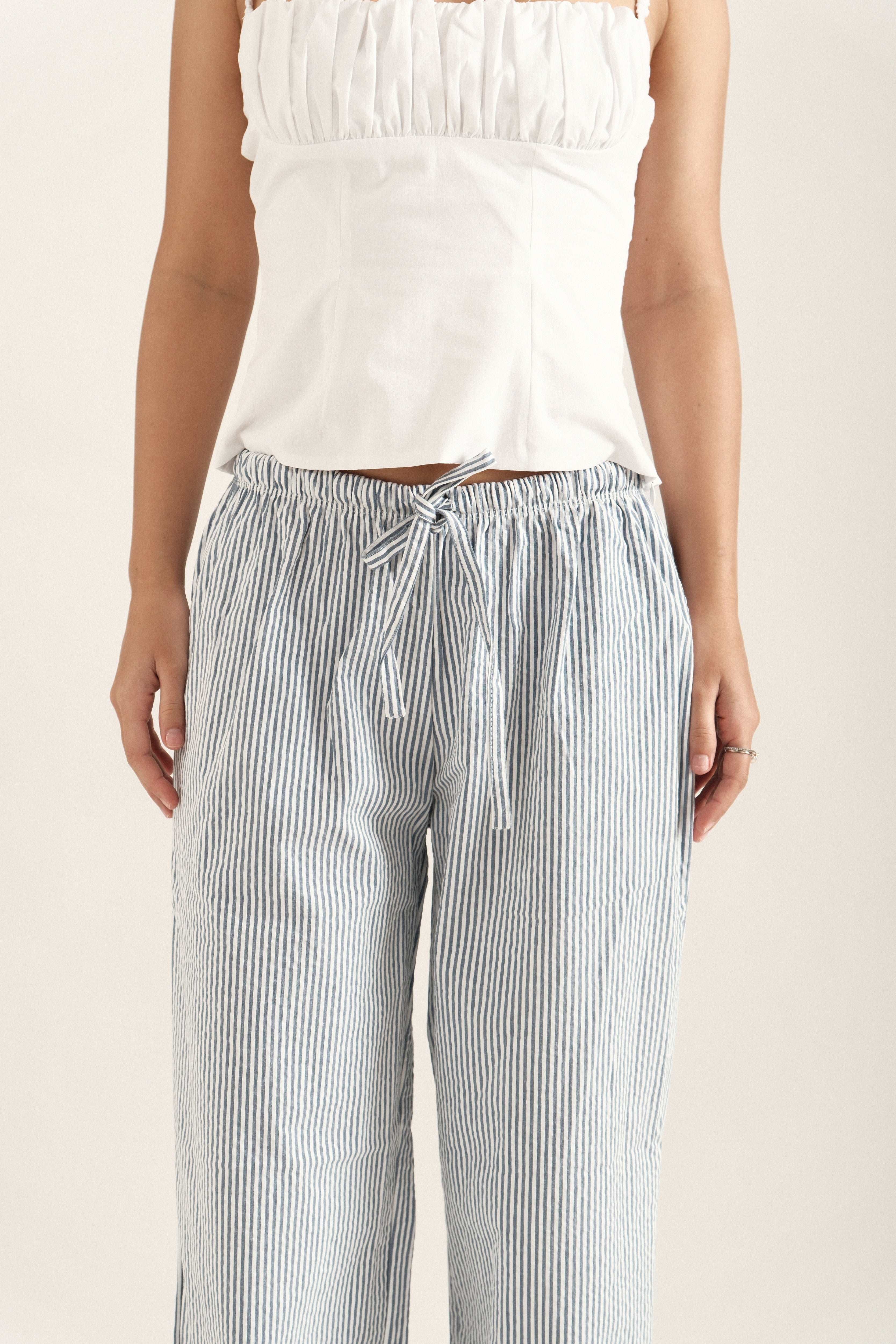 Blue Striped Pants