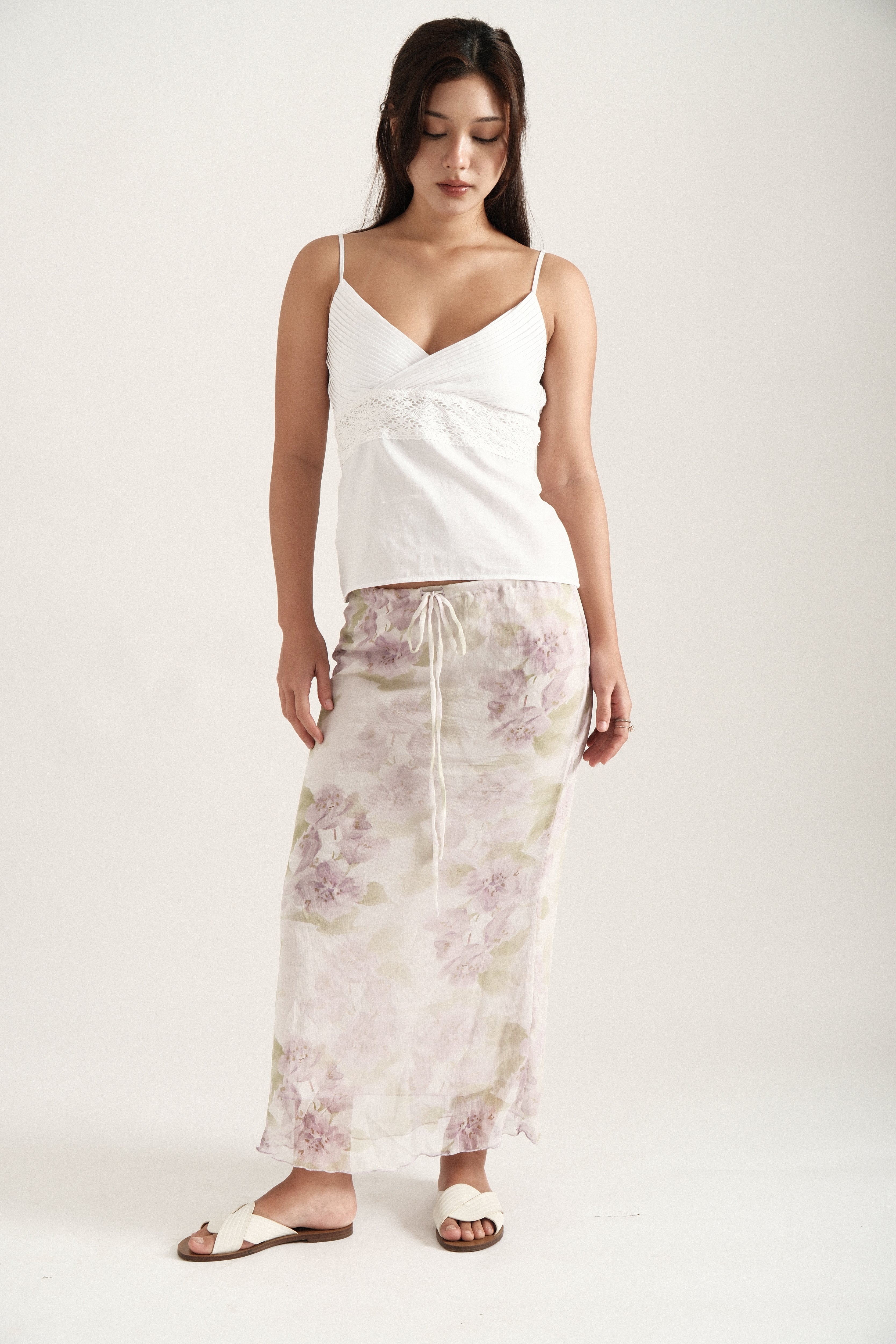 Lilac Maxi Spring Skirt