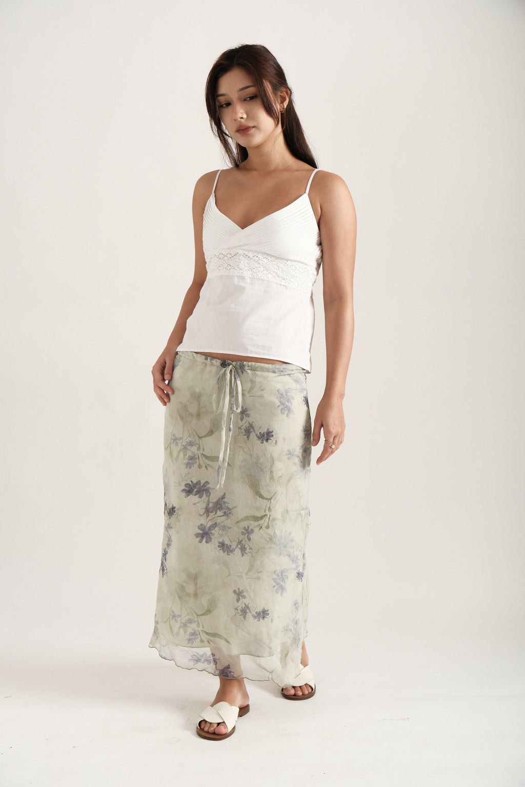 Sage Maxi Spring Skirt