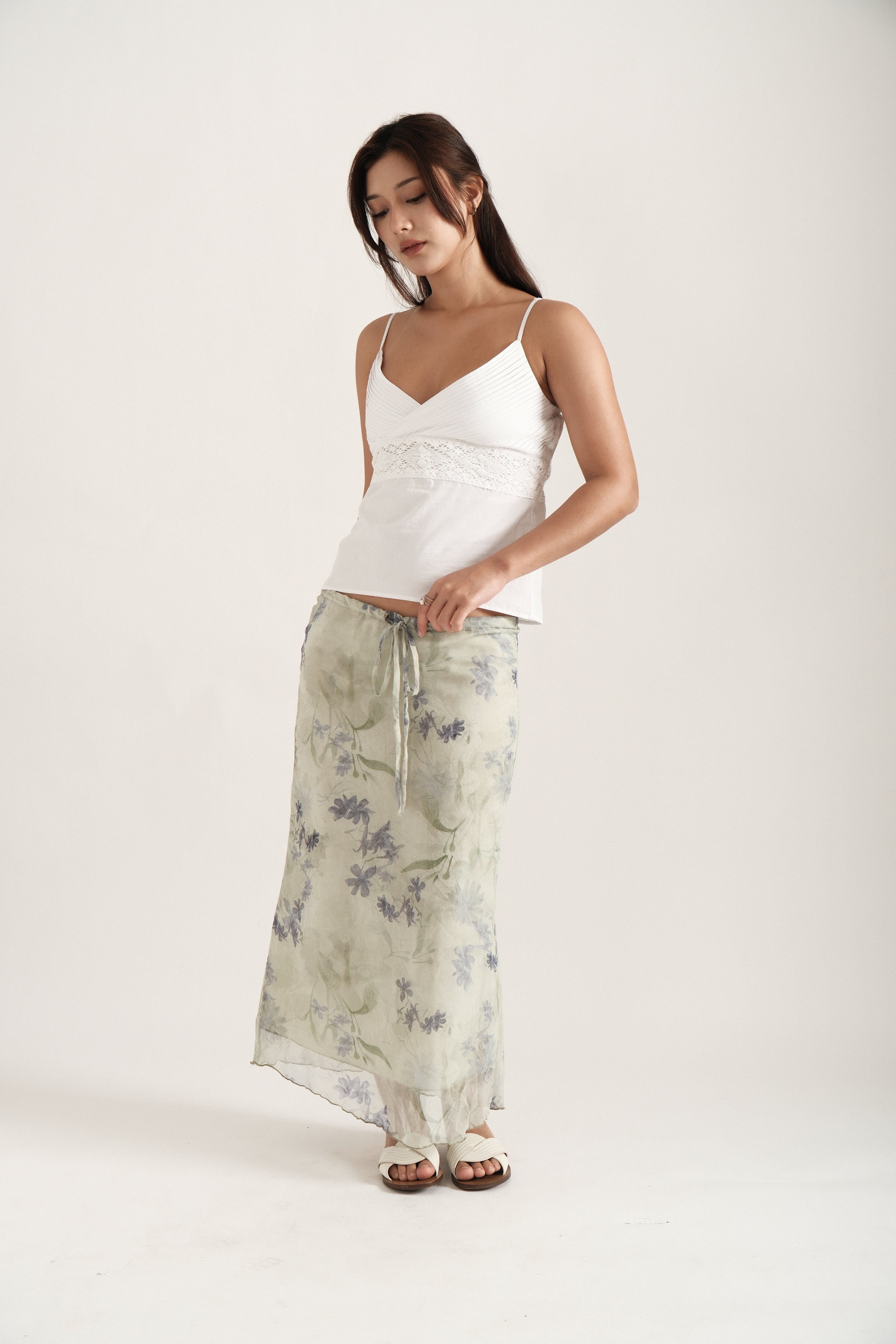 Sage Maxi Spring Skirt