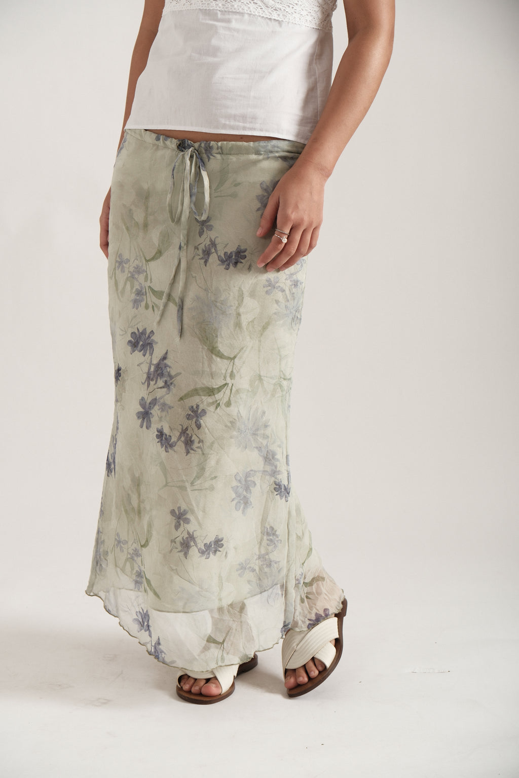 Sage Maxi Spring Skirt