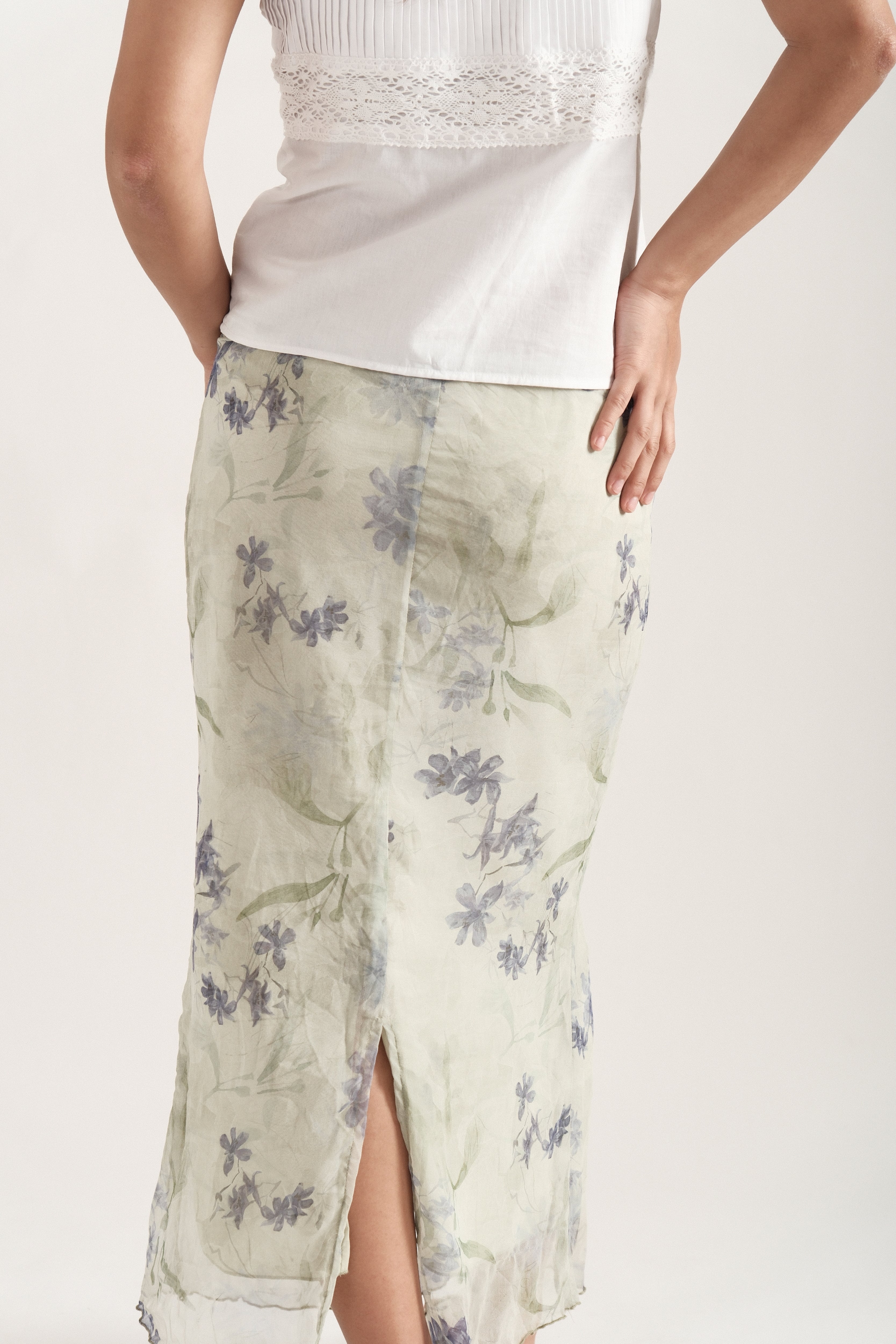 Sage Maxi Spring Skirt