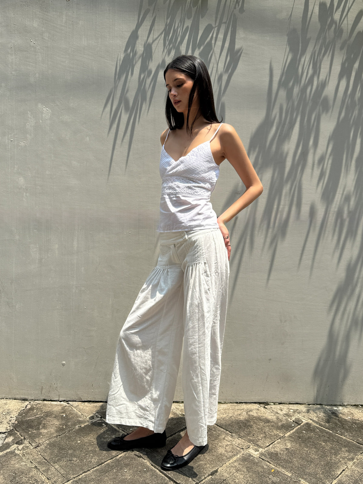 White Iris Pants
