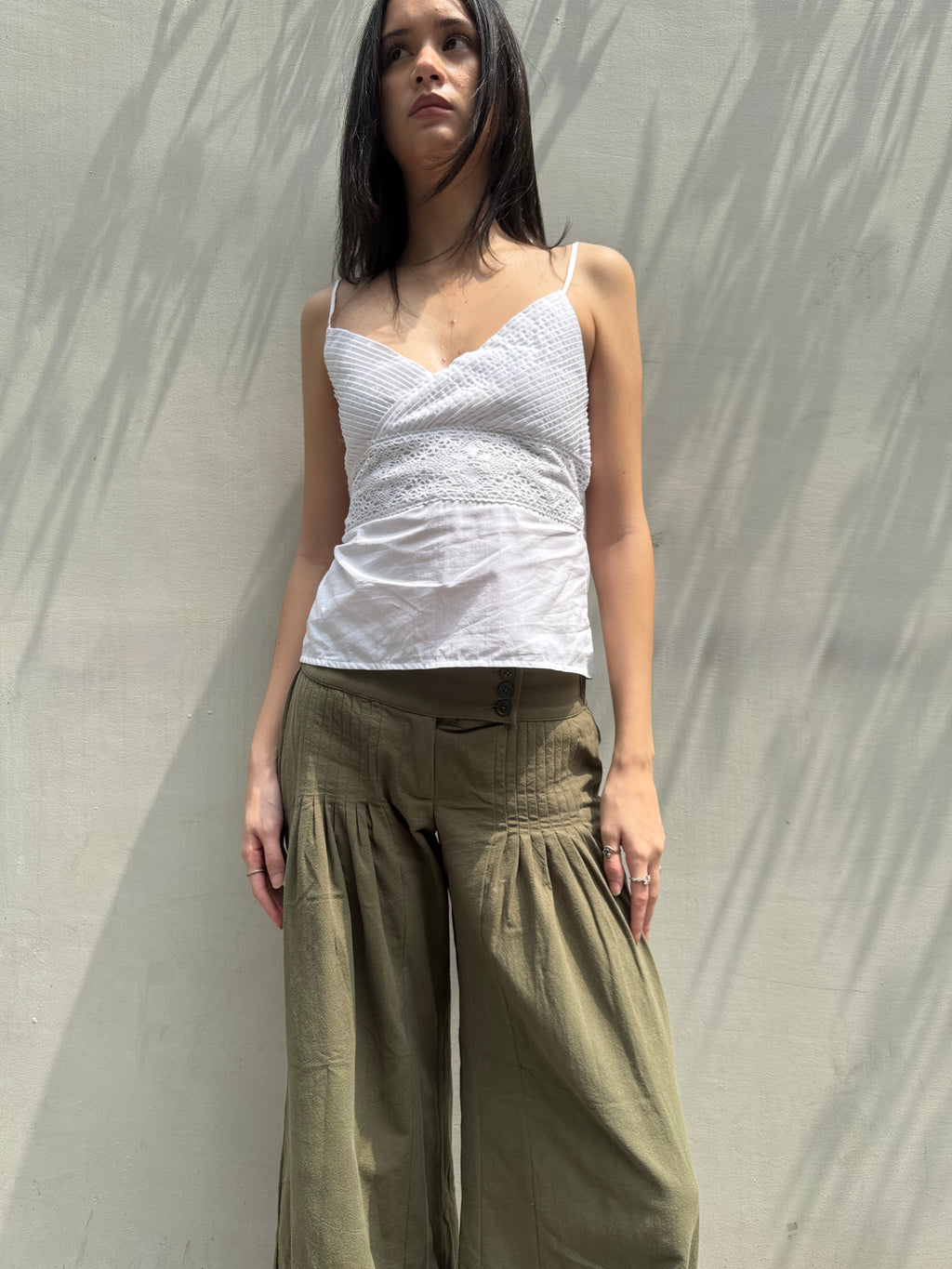 Moss Green Iris Pants