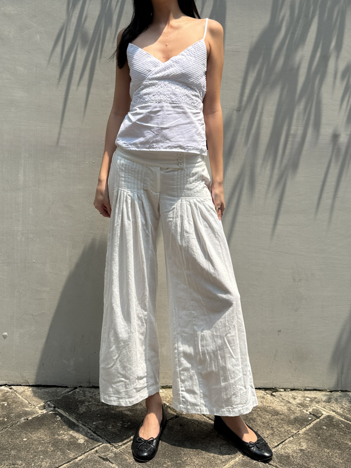 White Iris Pants