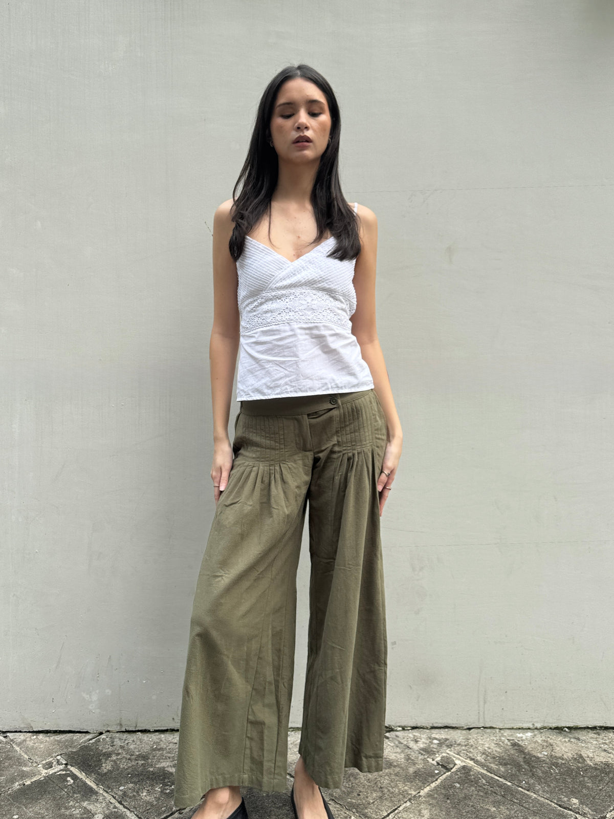 Moss Green Iris Pants