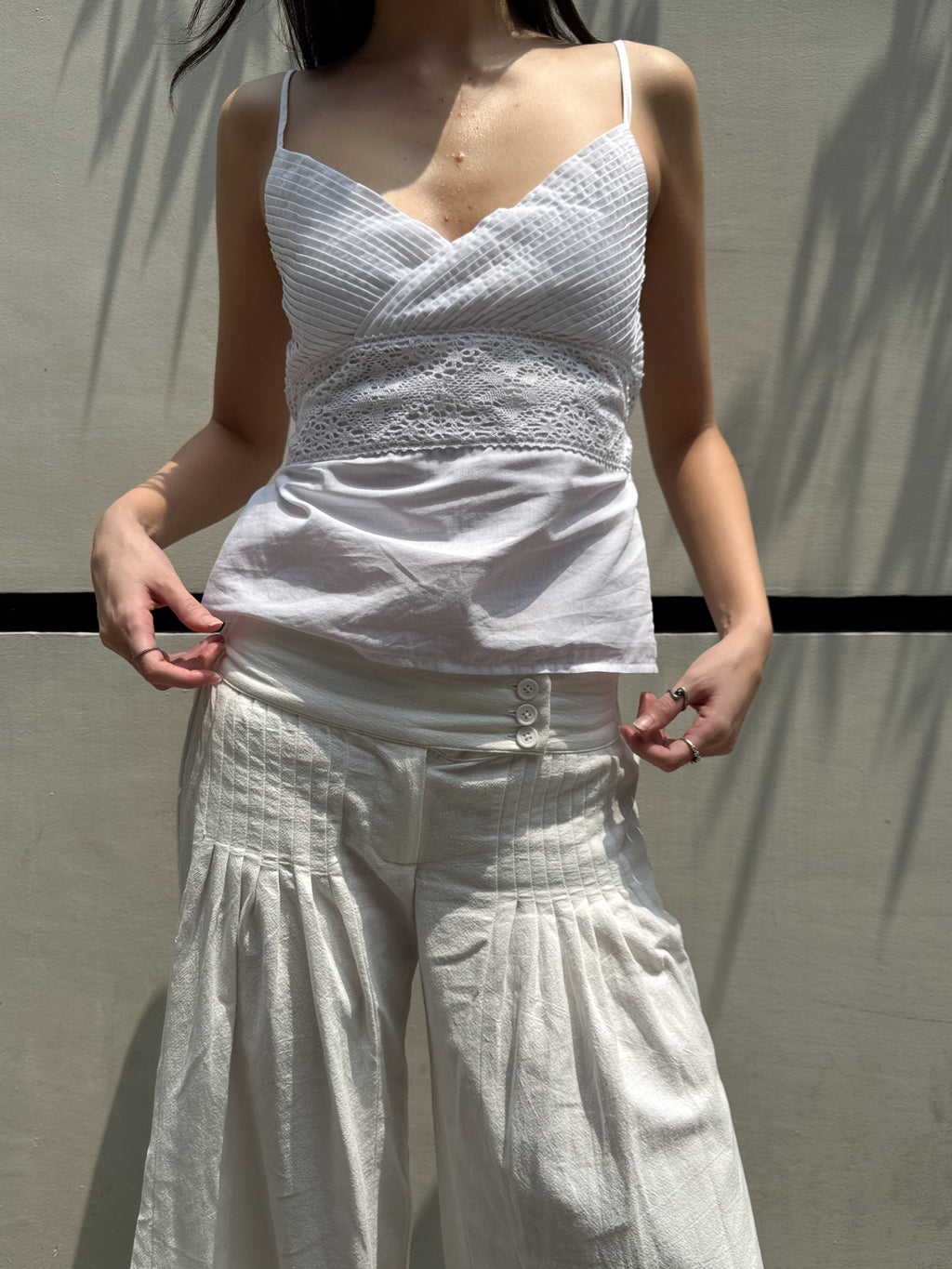 White Iris Pants