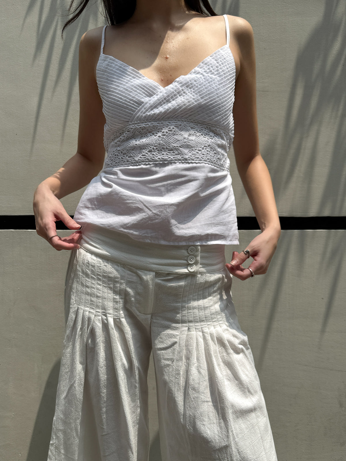 White Iris Pants