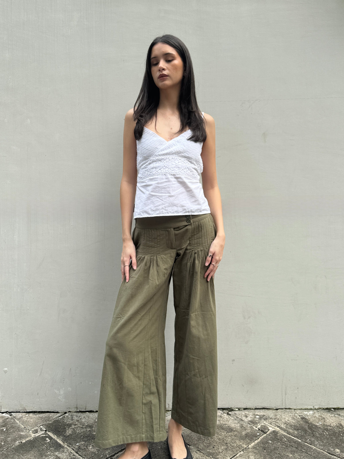Moss Green Iris Pants