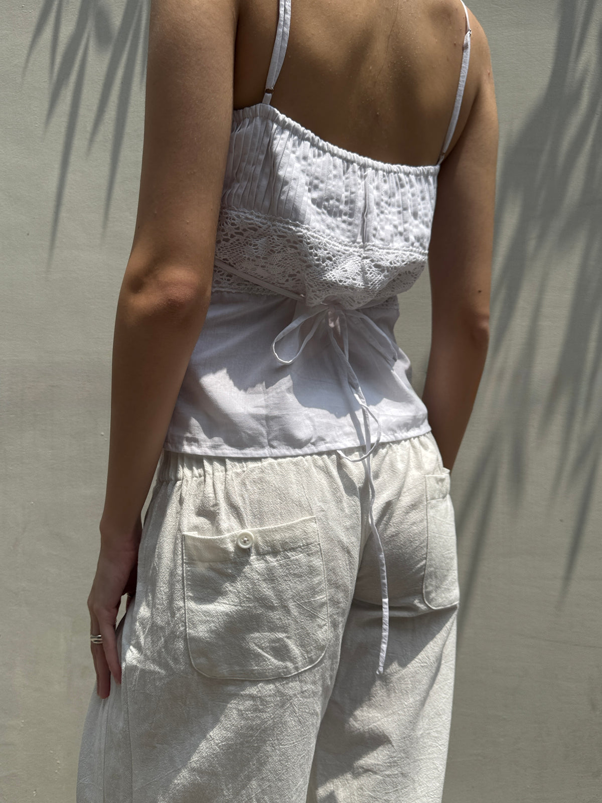 White Iris Pants