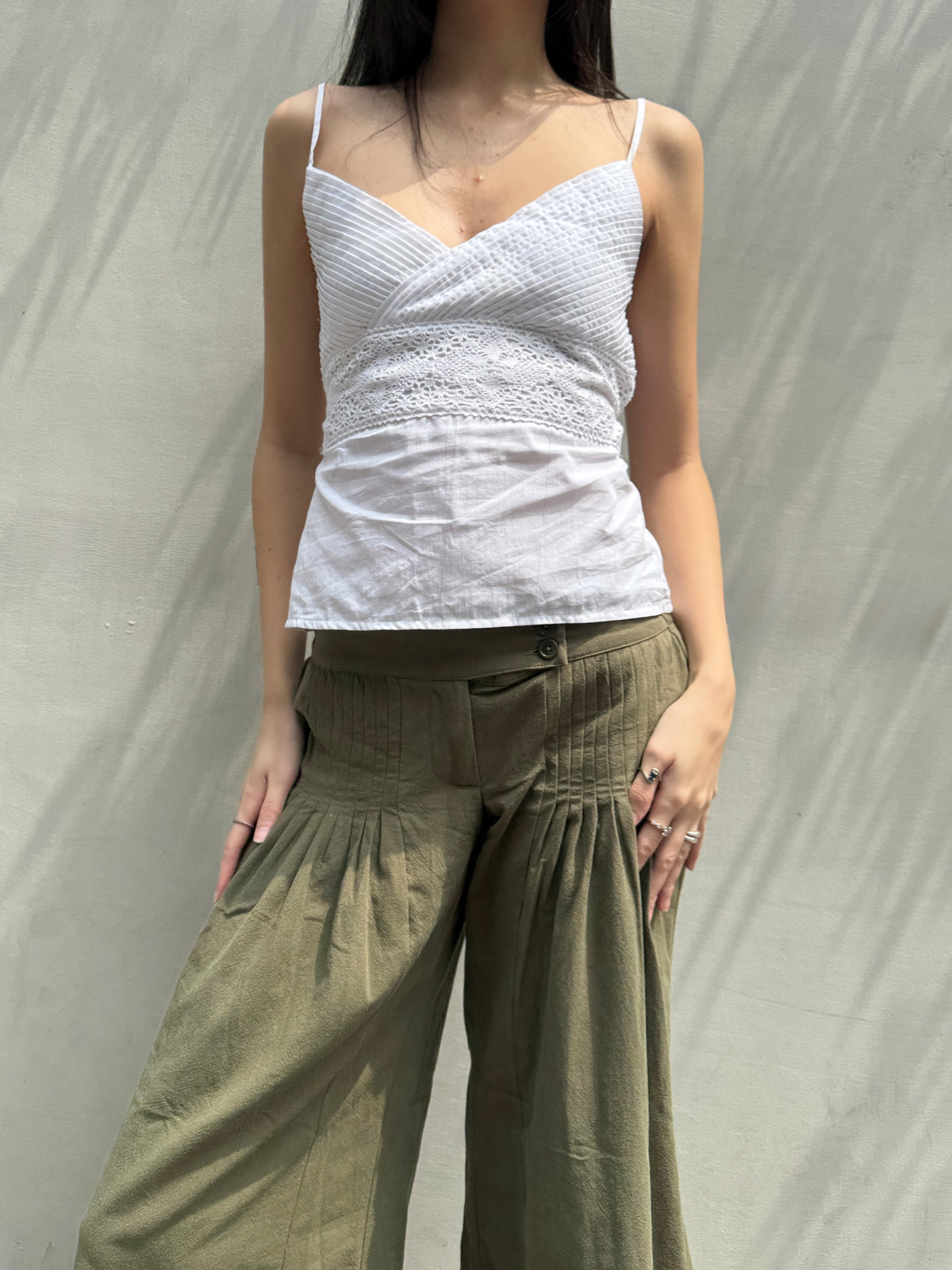 Moss Green Iris Pants